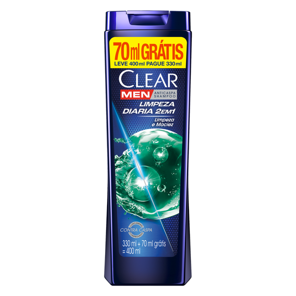 Shampoo Clear Anticaspa Men 2Em1 2Em 1L D 400ml