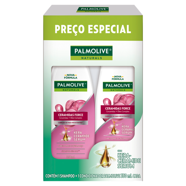 Shampoo Palmolive Naturals Ceramidas Force + Condicionador 350ml