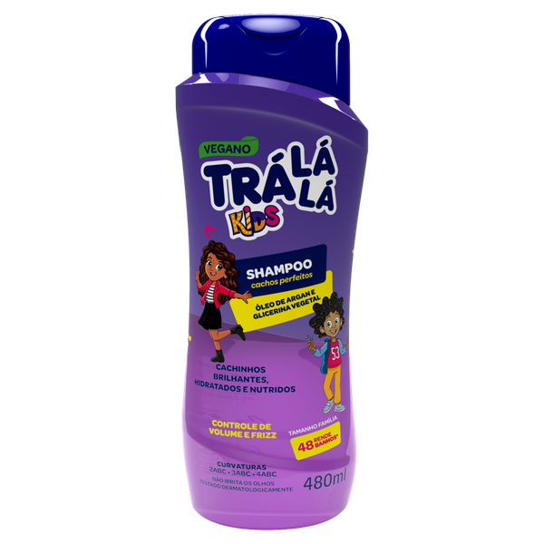Shampoo Tra Lá Lá Kids Cachos 480ml