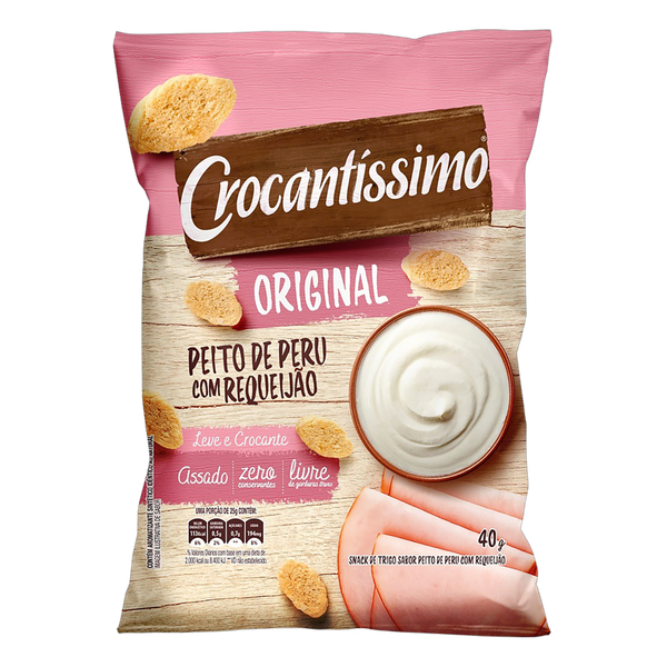 Snack Crocantissimo Peito de Peru com Requeijão 40g