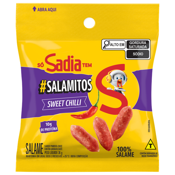 Snack Sadia Salamitos Sweet Chilli 36g