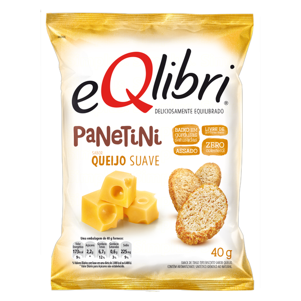 Snack Eqlibri Panetini Queijo Suave 40g
