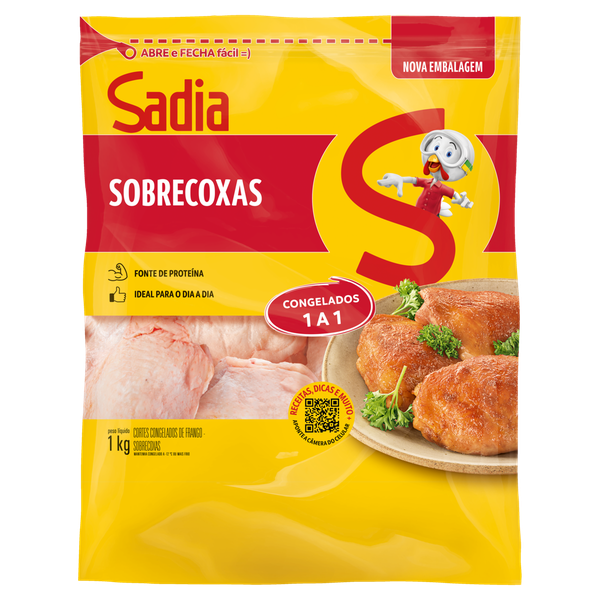 Sobrecoxa de Frango Sadia IQF Congelada 1kg