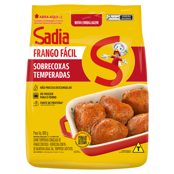 Frango Fácil Sobrecoxa com Osso Alho e Cebola Sadia 800g
