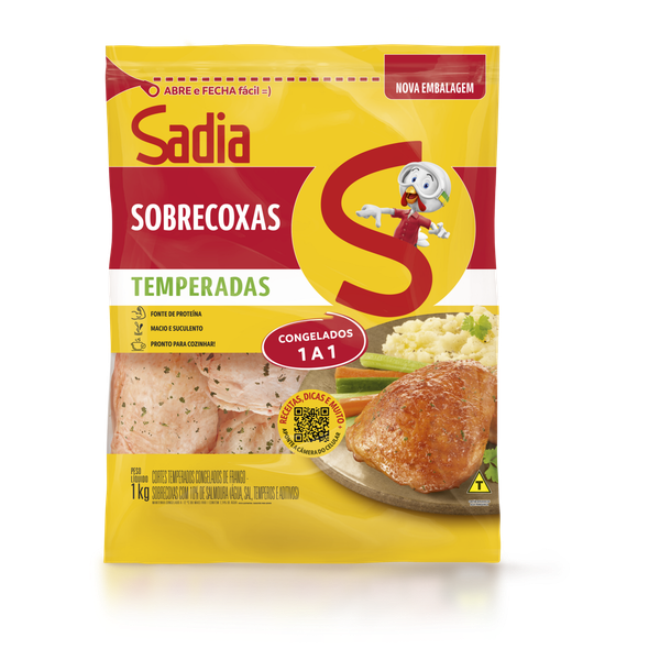 Sobrecoxa de Frango Sadia Temperada Iqf 1kg