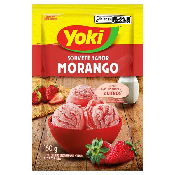 Pó para Sorvete Yoki Morango 150g