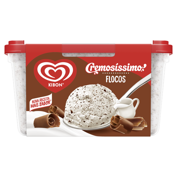 Sorvete Kibon Cremosíssimo Flocos 1,5L