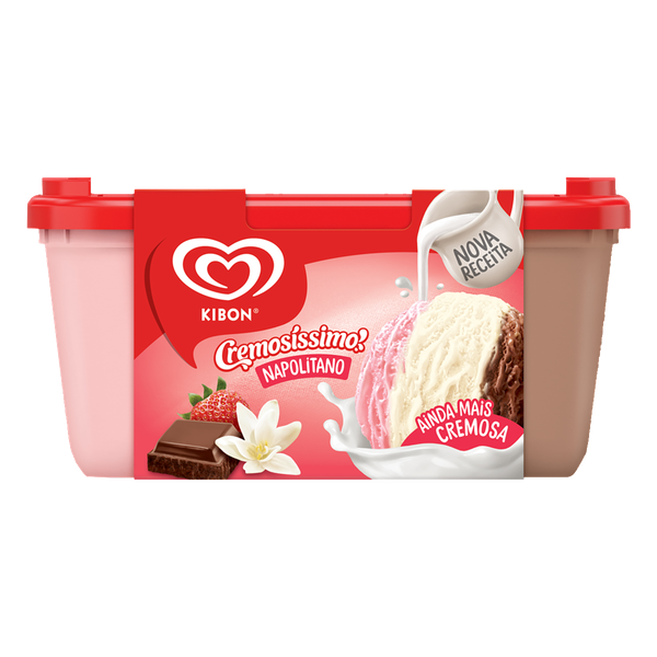 Sorvete Kibon Cremosíssimo Napolitano 1,5L