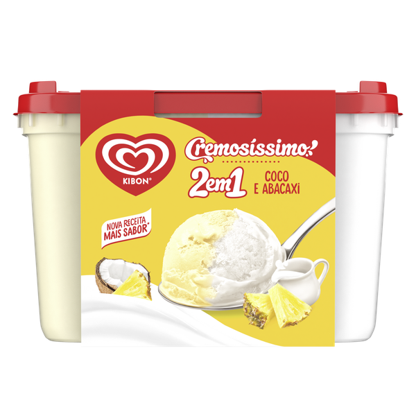 Sorvete Kibon Cremosíssimo 2 em 1 Tropical 2L