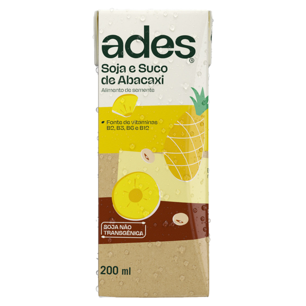 Suco Ades Soja Abacaxi 200ml