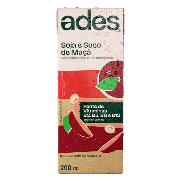 Suco Ades Soja Maçã 200ml