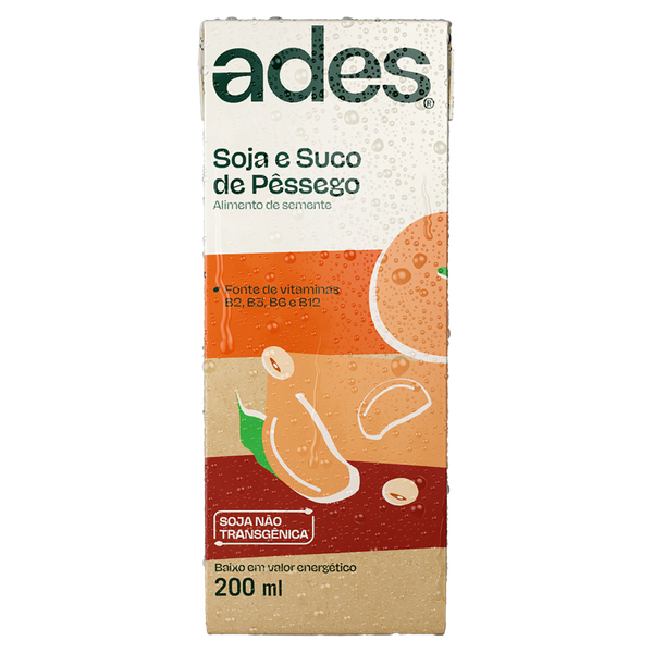 Suco Ades Soja Pêssego 200ml