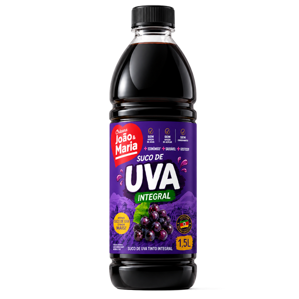 Suco de Uva Chácara João e Maria Integral Pet 1,5L Tinto