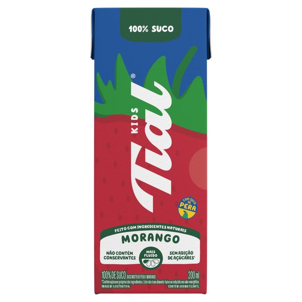 Suco Néctar Tial Pera com Morango Kids Tipo 200ml