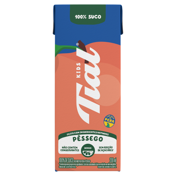 Suco Néctar Tial Pera com Pêssego Kids Tipo 200ml