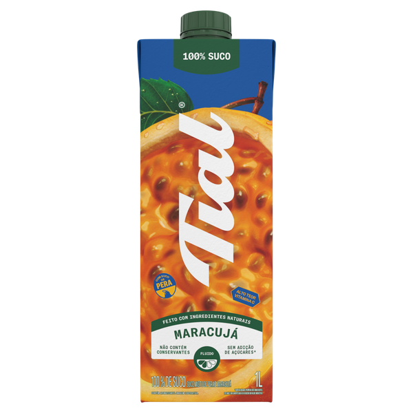 Suco Tial Integral Mix Maracujá com Pera Tipo 1L