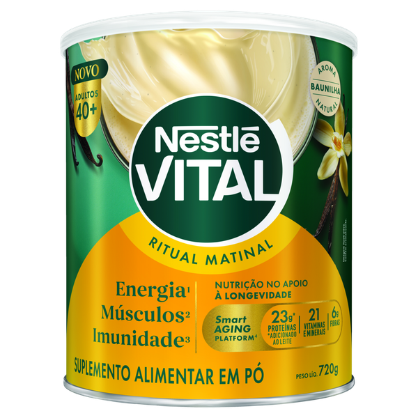 Suplemento Alimentar Nestlé Vital Lata Baunilha 720g