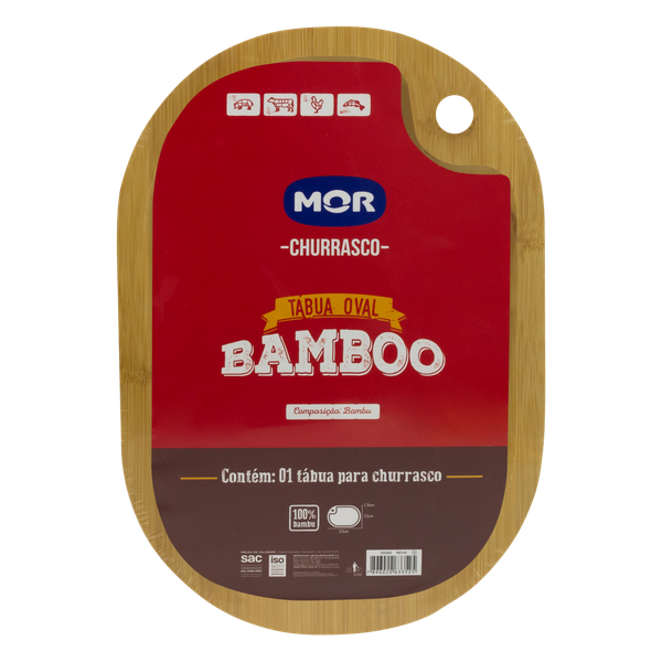 Tábua para Corte Oval Bamboo Mor 330x 23cm