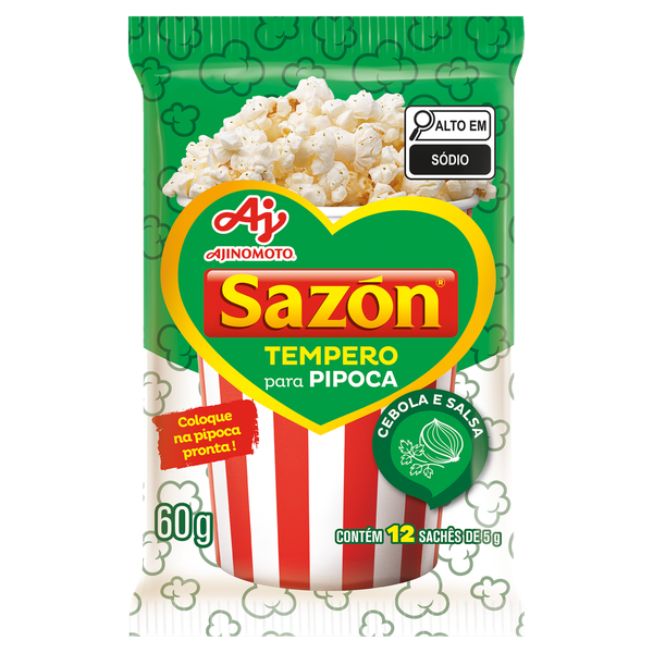 Tempero Sazon para Pipoca Cebola e Salsa 60g
