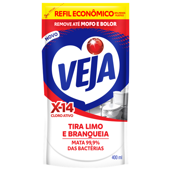 Limpador Veja Banheiro X14 Refil Tira Limo 400ml