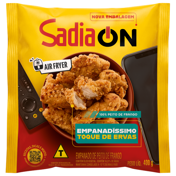 Peito de Frango Sadia Empanado Temperada Tiras 400g