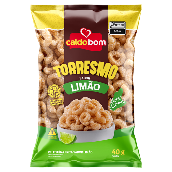 Torresmo Caldo Bom Limão 40g
