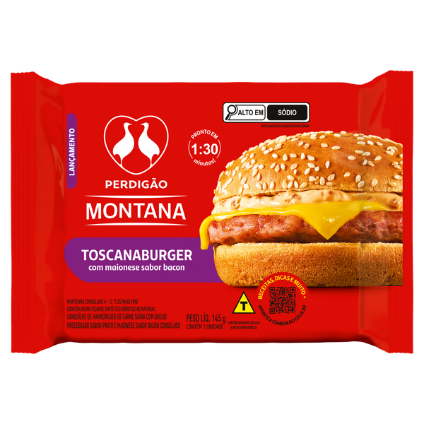 Toscanaburguer Perdigão Montana Maionese e Bacon 145g