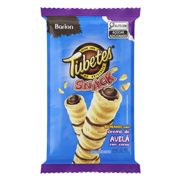 Tubetes Wafer Barion Recheado Avelã Cacau 44g