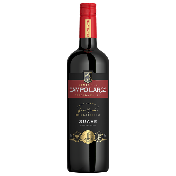 Vinho Brasileiro Campo Largo Tinto Suave 750ml