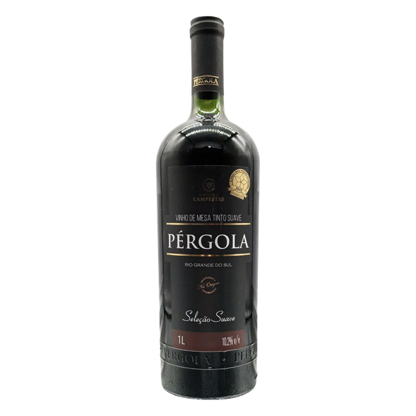 Vinho Brasileiro Pérgola Tinto Suave 1L