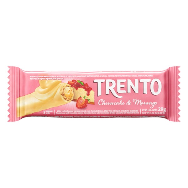Chocolate Trento Wafer Cheesecake Morango 29g