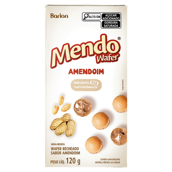 Wafer Barion Mendowaffer Amendoim 120g