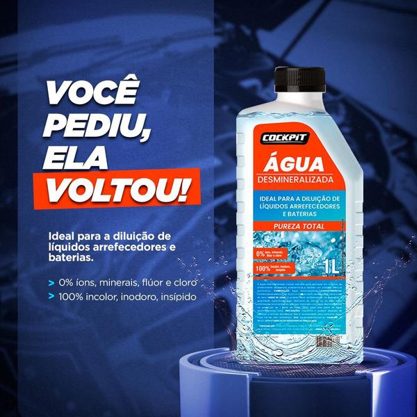 AGUA DESMINERALIZADA COCKPIT 1L