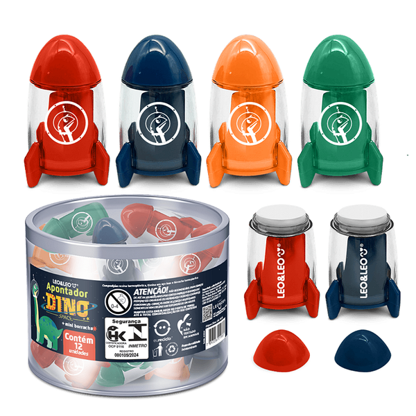 APONTADOR LEOLEO DINO FOGUETE COM DEPOSI
