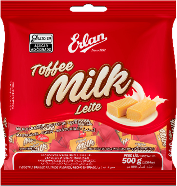 BALA ERLAN TOFFEE LEITE 500G