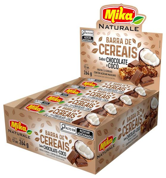 BARRA CEREAL MIKA 22G CHOCOLATE E COCO