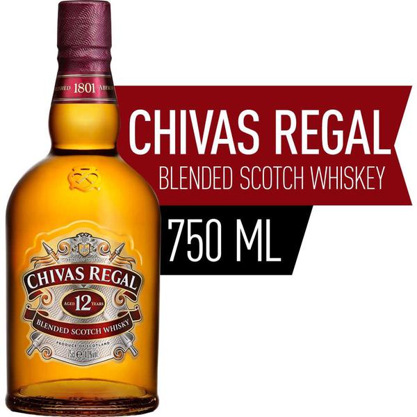BEB WHISKY CHIVAS REGAL 12 YEARS 750ML