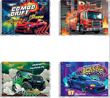 CADERNO CREDEAL CARTOGRAFIA SUPER CARS C
