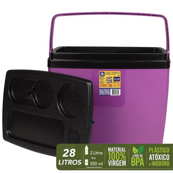 CAIXA TERMICA 28L BEL - ACAI/PRETO