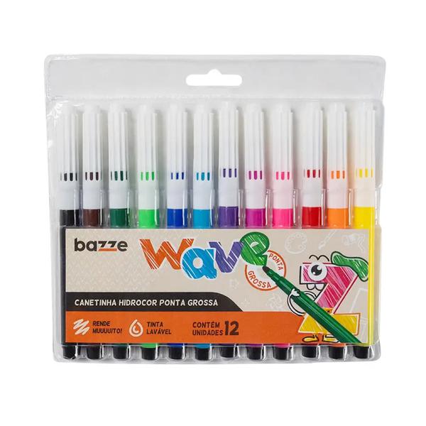 CANETINHA HIDROGRAFICA BAZZE WAVE 12 COR