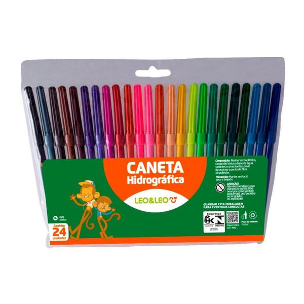 CANETINHA HIDROGRAFICA LEOLEO 24 CORES
