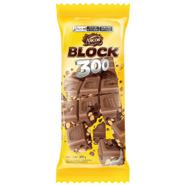 CHOC TABLETE BLOCK 300G
