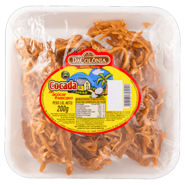 COCADA C/ACUCAR MASCAVO DACOLONIA 200G