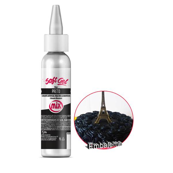 CORANTE SOFT GEL ALIMENTICIO PRETO