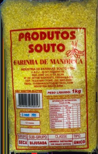 FARINHA DE MANDIOCA SOUTO 1KG AMARELA