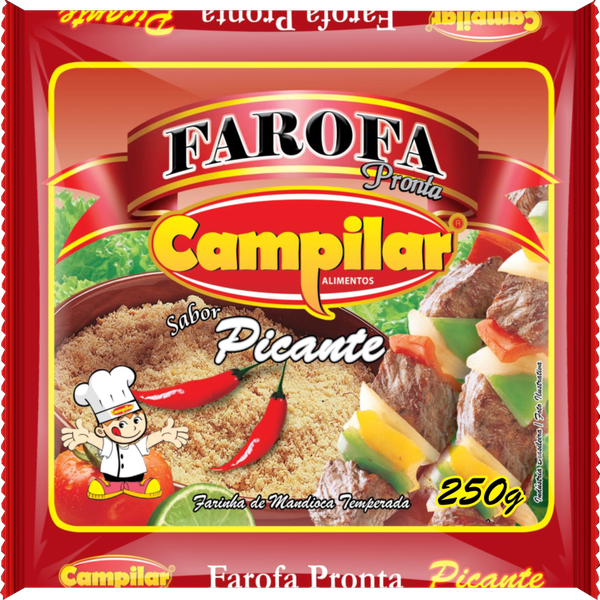FAROFA DE MANDIOCA CAMPILAR 250G PICANTE