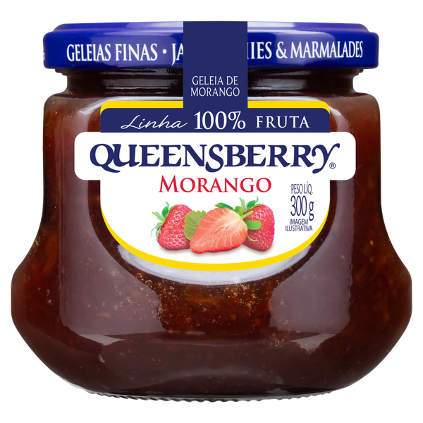 GELEIA QUEENSBERRY 300G 100% MORANGO