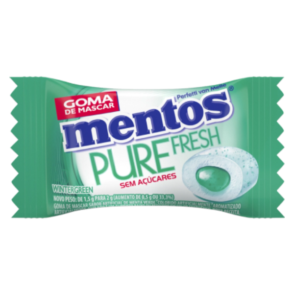 GOMA DE MASCAR MENTOS PURE WHITE GREEN 2