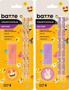 KIT ESCOLAR BAZZE EMOTIONS + APONTADOR +