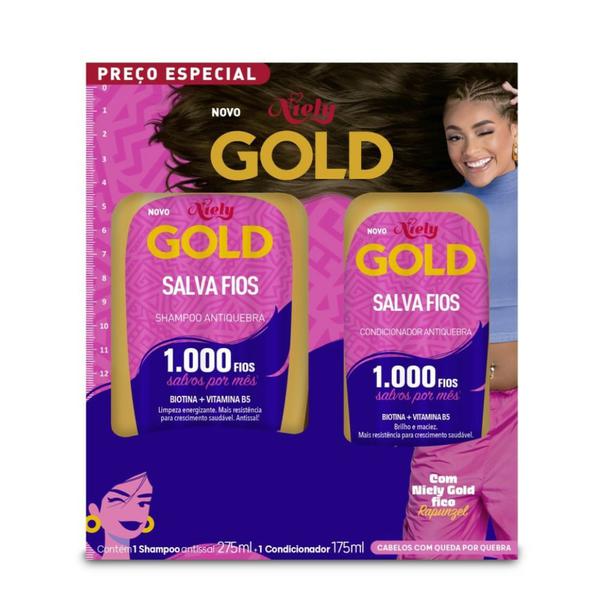 KIT SH+CO NIELY GOLD SALVA FIOS